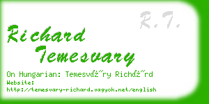 richard temesvary business card
